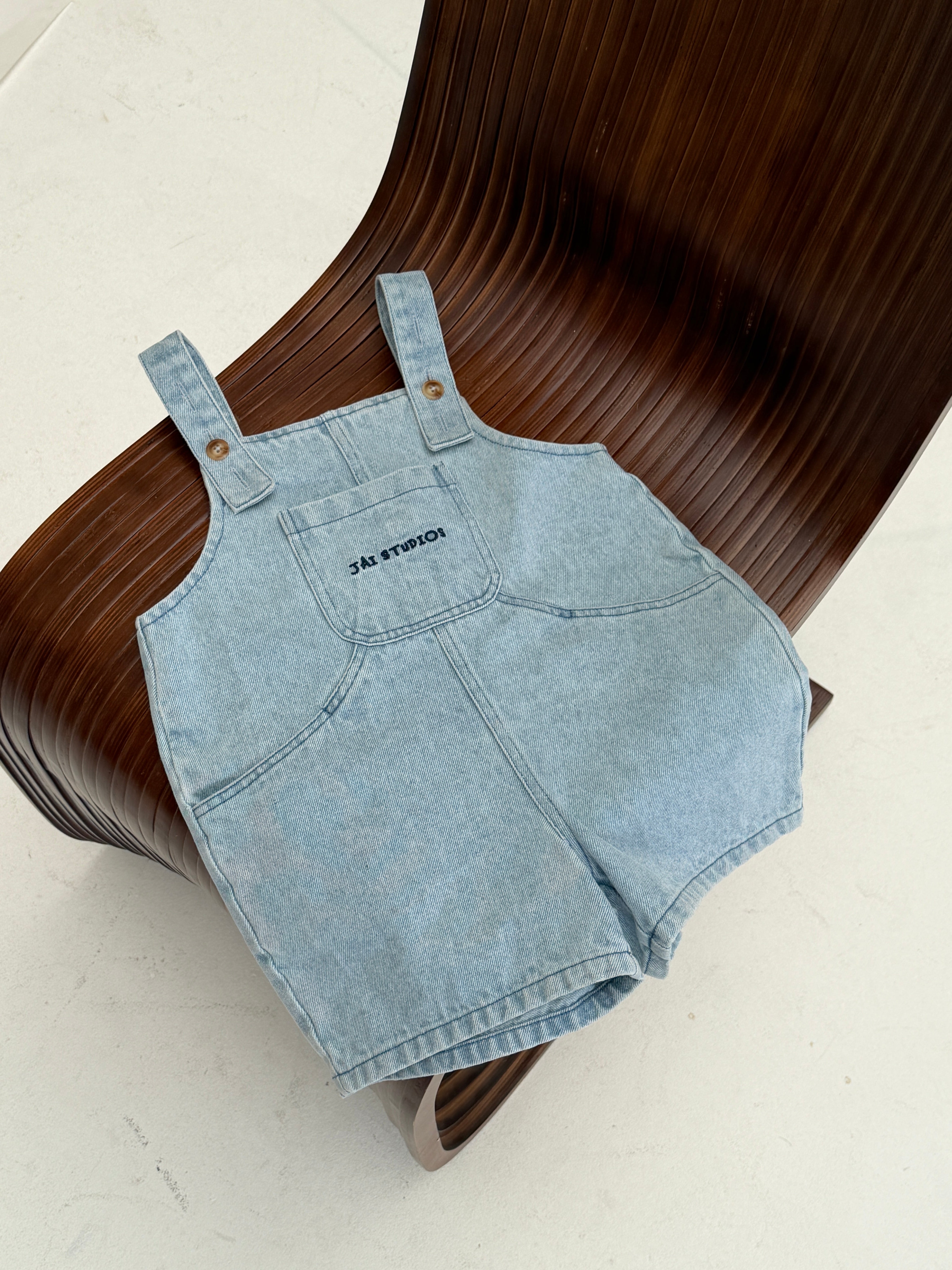 Jai Studios Lux Overalls featuring a stylish, tailored design with adjustable straps and a modern fit, displayed on a model.
